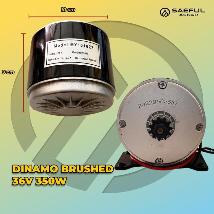 Dinamo Brushed 24v 36V 350W Scooter Electric Motor Skuter Listrik