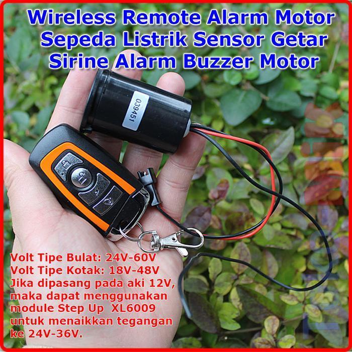 Remote Siren Alarm Motor Sepeda Listrik Anti Maling Sensor Getar