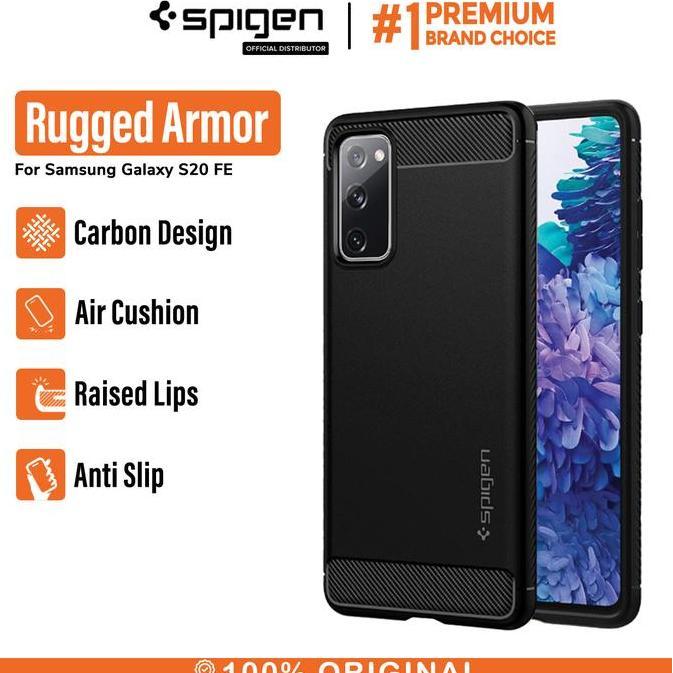 Case For S20 FE Spigen Rugged Armor SoftCase For Carbon Casing