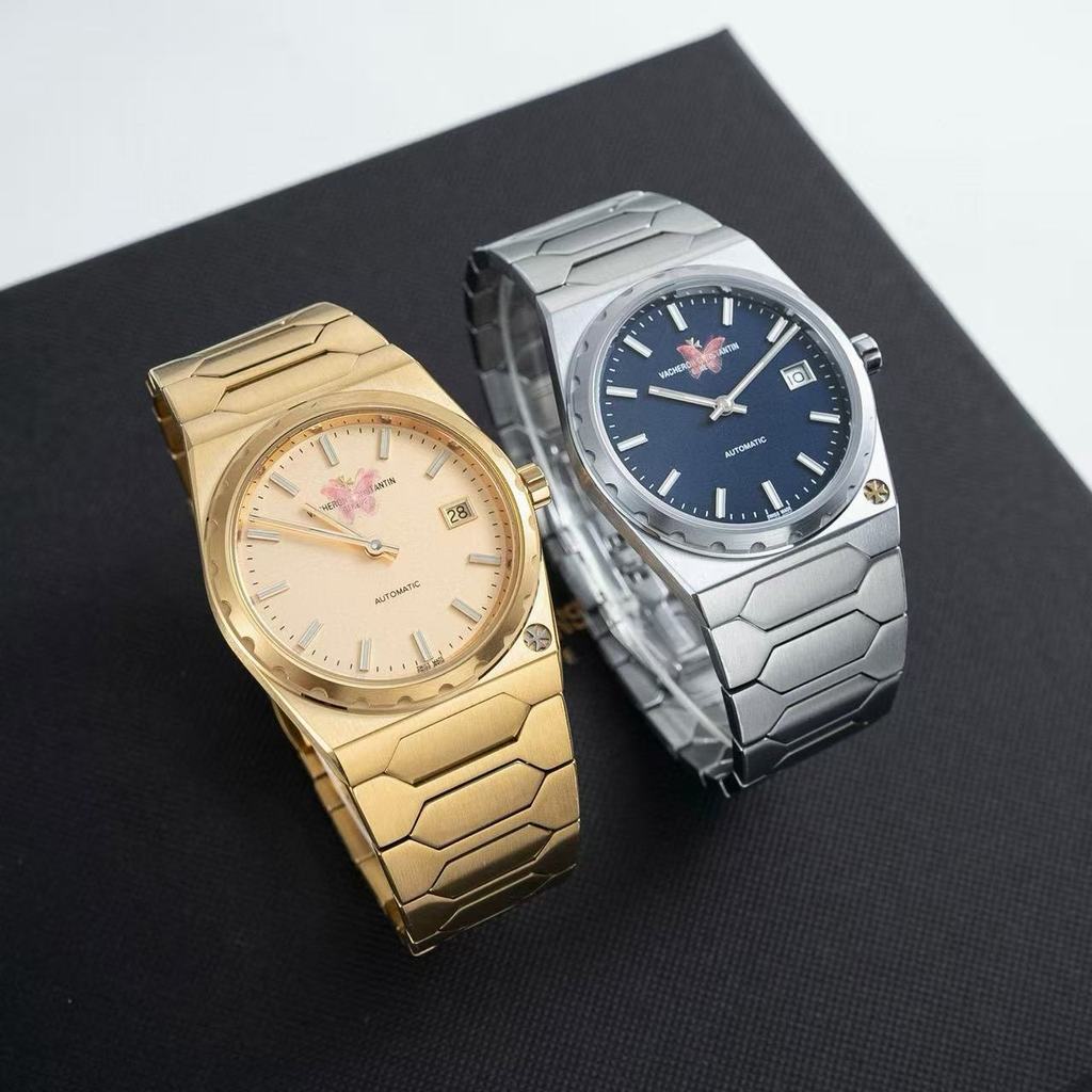 vacheron constantin Jam Tangan Pria Model 222 Classic | 37mm Steel Blue Dial | Automatic Look Quartz
