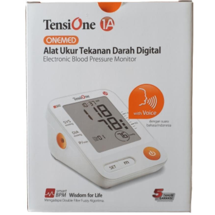 Tensimeter Digital Dengan Suara TensiOne 1A OneMed + Adaptor Alat Tensi Darah Digital Alat Ukur Tens