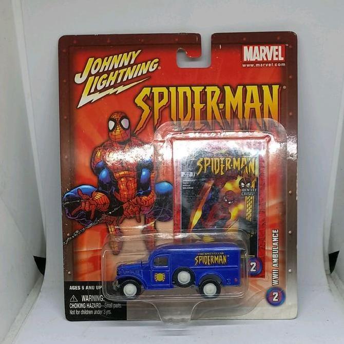 johnny lightning wwii ambulance 1943 dodge wc54 marvel spiderman diecast (s)