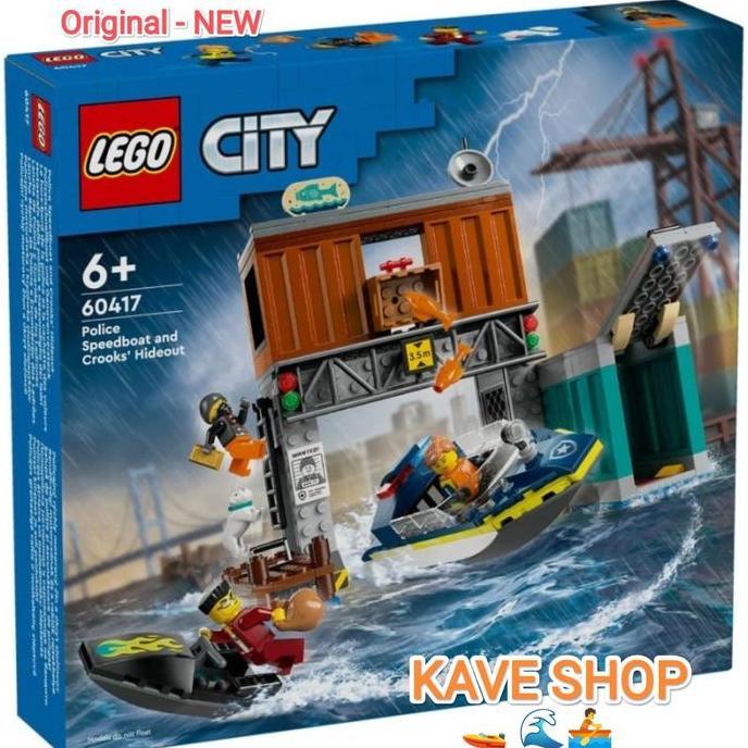 LEGO 60417 City : Police Speedboat and Crooks Hideout