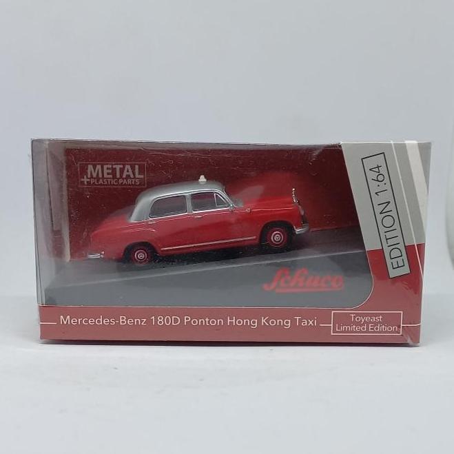 schuco mercedes benz 180d ponton hong kong taxi diecast 1/64 (s)