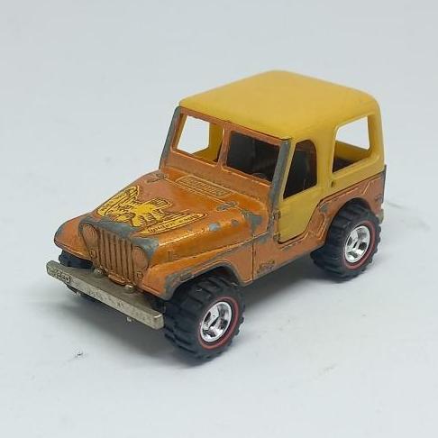 majorette 4x4 jeep cj cj5 cj6 loose diecast made in france custom ban karet (s)