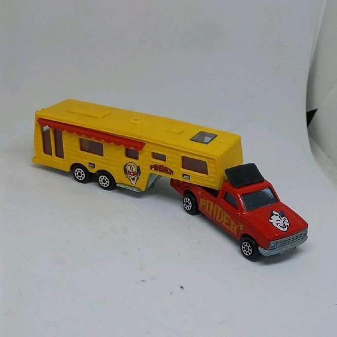 majorette ford camping car with trailer pinder loose diecast 1/60 (s)