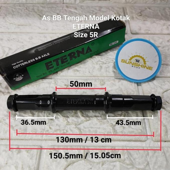 Promo As Tengah Bb Kotak Eterna 5R Axle Mur Samping Untuk Crank Sepeda Mtb Federal Lipat Seli Ctb Co