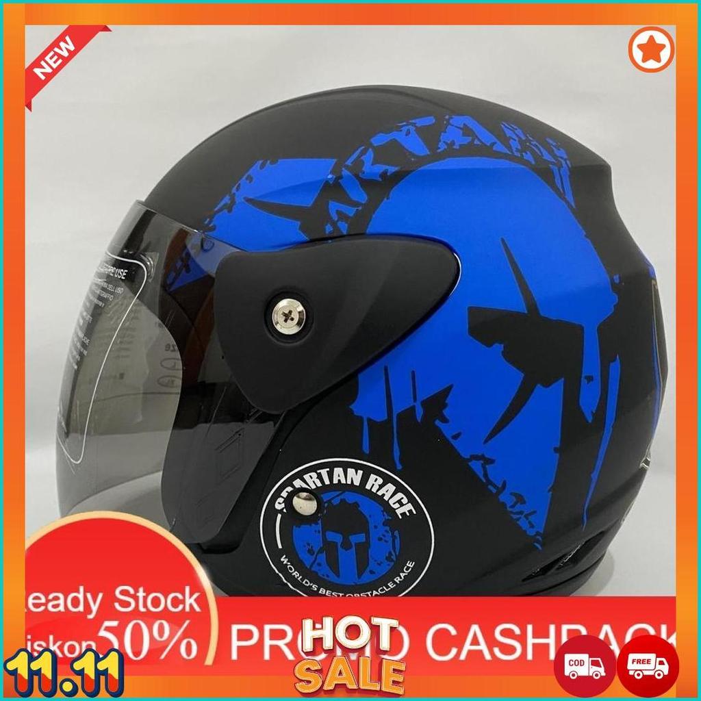 Helm Evo Spartan Biru Helm Sni Dewasa Cod
