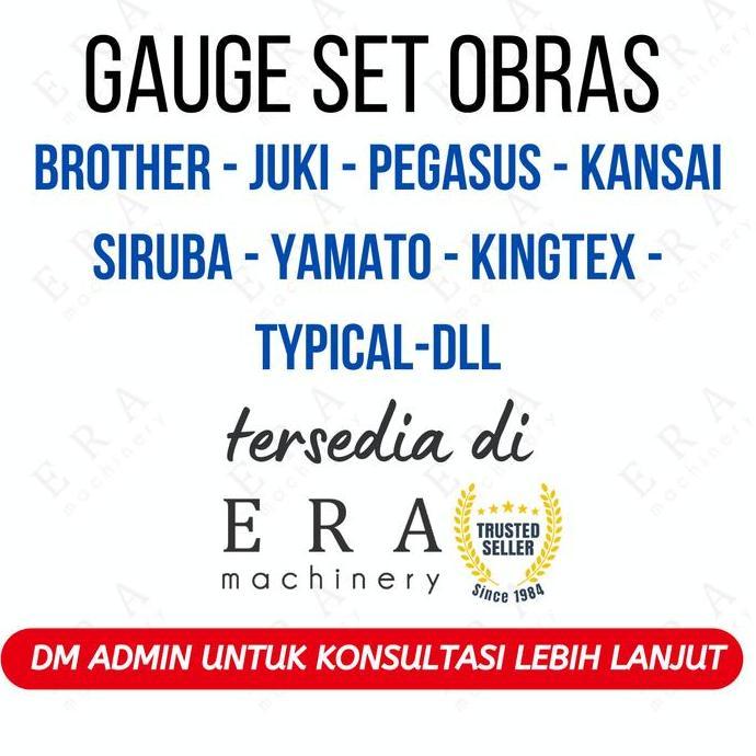 Siruba Gauge Set Obras 747 757 737 767 Getset Obras Overlock Benang 3 4 5 6 E868 E800 E809 E 217 Mes