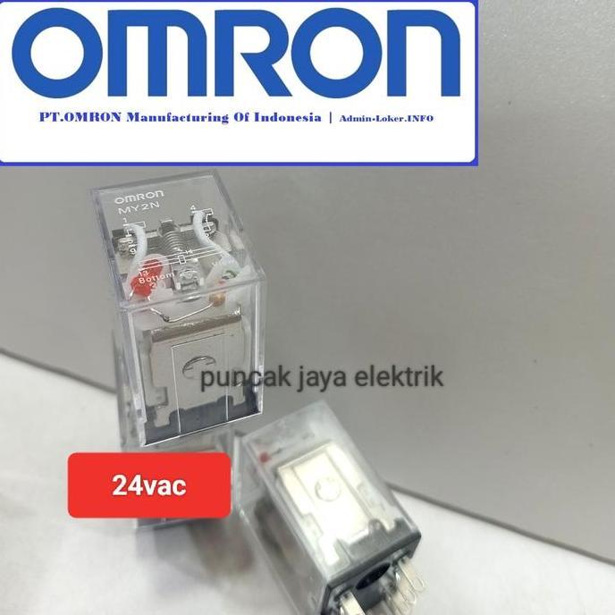 relay Omron original my2n/my2 24vac 8kaki 5a/relay Omron/relay my2n PROMO
