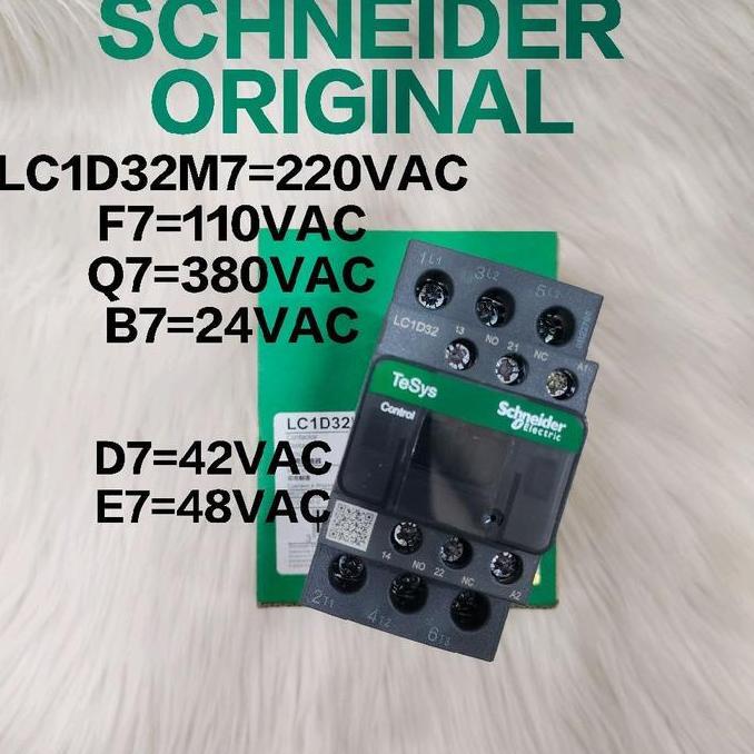 kontaktor Schneider new original lc1d32D7 50a 3phase 42vac/kontaktor Schneider/kontaktor Schneider l