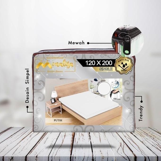 Monalisa Waterproof Sprei Uk 160/180 - Maroon