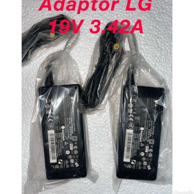 New Adaptor TV LG 19V 3.42A Ori - Adaptor LG 19 Volt 3.42 Ampere