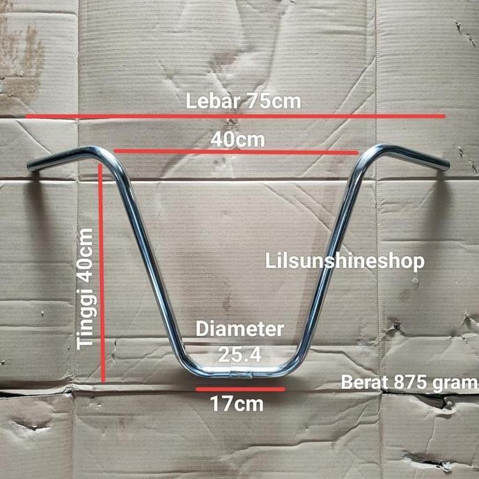 Promo Stang Setir Handlebar Model V Tinggi Sepeda Lowrider Klasik Retro Cp Cod