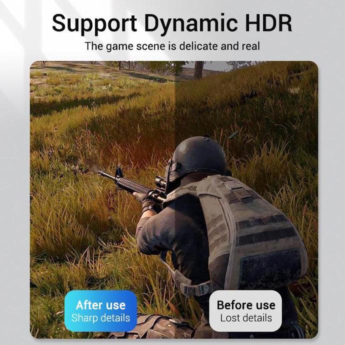 Vention Kabel Display Port 8K Resolution Male To Male Nylon Braided