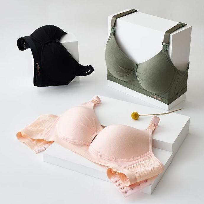 Promo Bra Menyusui Bra Wanita Tanpa Kawat Bra Bersalin Bra Ukuran Besar Dengan Kait Depan Tanpa Jahi