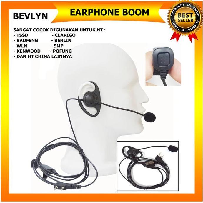 EARPHONE BOOM MIC HT CHINA WLN BAOFENG TSSD BERLIN DLL