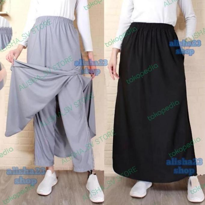 NEW ROK CELANA SENAM OLAHRAGA WANITA MUSLIM DEWASA TRAINING SYAR'I HITAM ORI