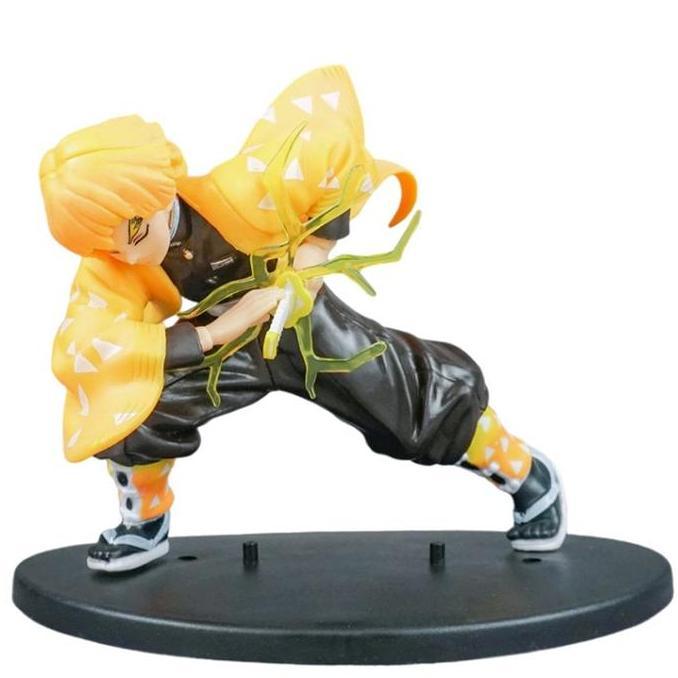Action Figure Demon Slayer Zenitsu Agatsuma 14cm Fighting Sword Kimetsu No Yaiba
