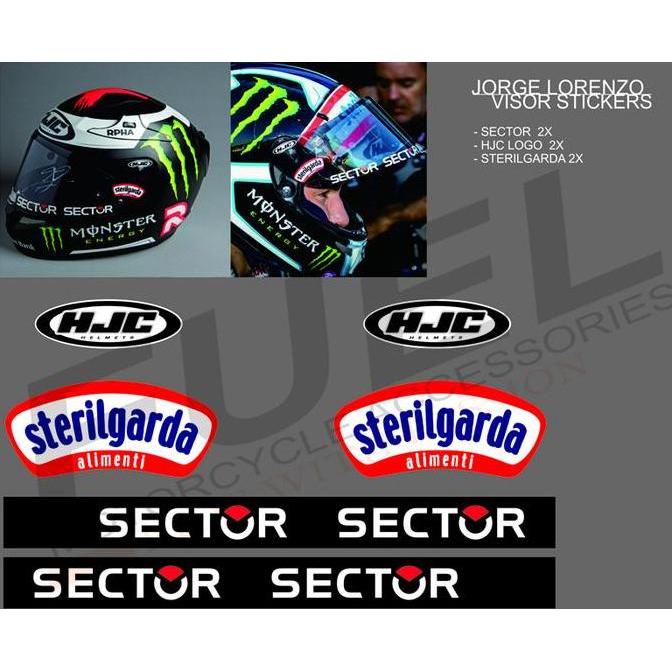 Sticker/Stiker Visor Helm - 99 JORGE LORENZO - HJC