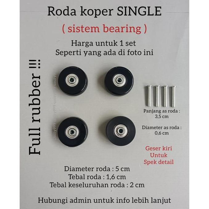 ~@~@~@~@] RODA PENGGANTI SINGGEL WHEEL, RODA KOPER, RODA BERING 5CM