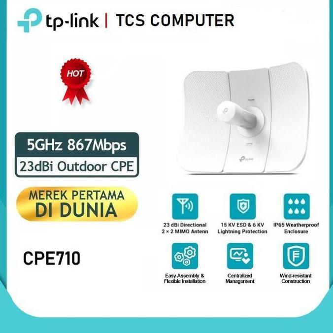 TP-LINK CPE710 5GHz AC 867Mbps 23dBi Outdoor TPLINK CPE 710