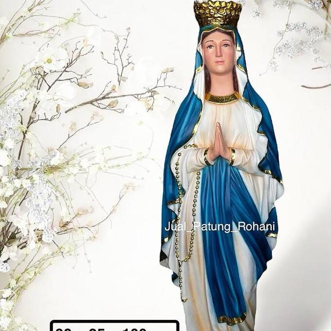 Kualitas terbaik] Patung Maria Lourdes Mahkota 100 cm