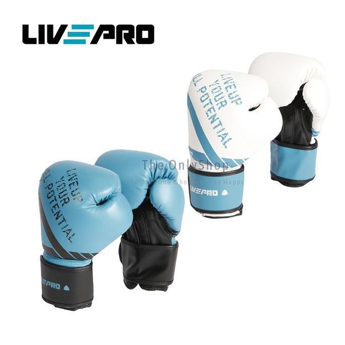 LIVEPRO SPARRING GLOVES SARUNG TINJU Tersedia warna BIRU & PUTIH Promo Premium