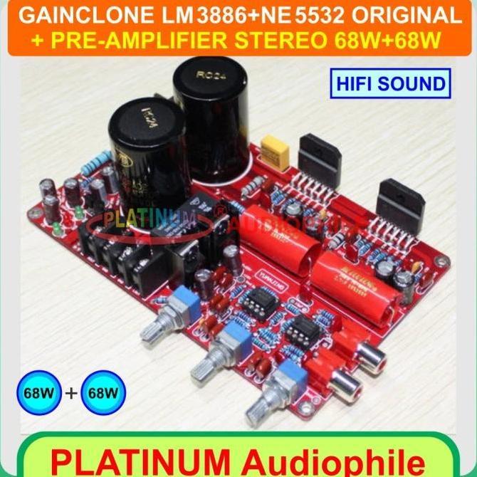 New- LM3886 Amplifier Gainclone 2x68W Original LM3886TF + NE5532