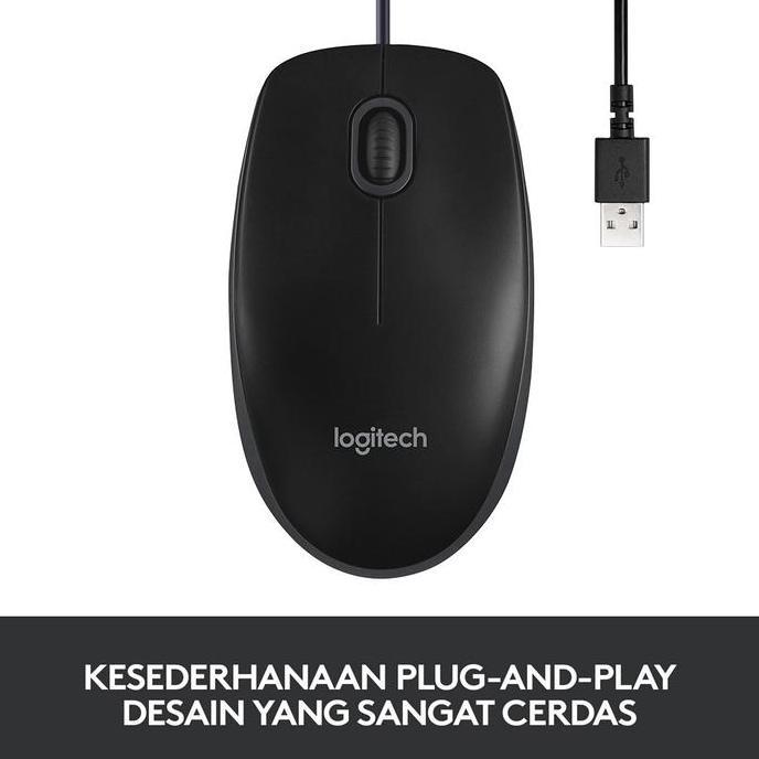 Mouse Logitech Optical B100 / Mouse Kabel Logitech B100