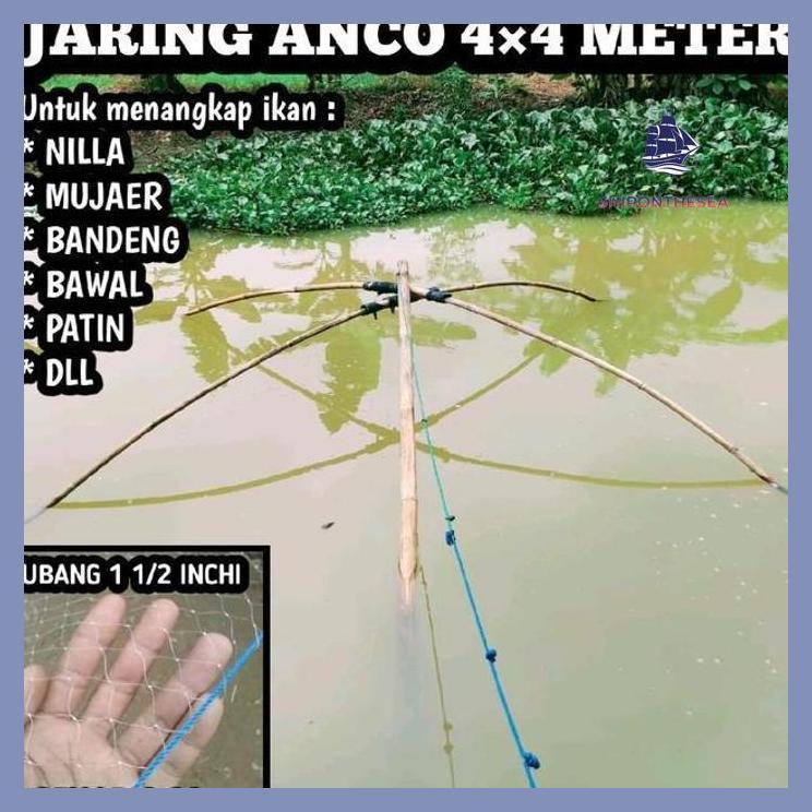 (PANCING) JARING ANCO JUMBO 44 METER TANGKUL IKAN NILLA MUJAER JARING PENANGKAP IKAN HANCAU IKAN LEL