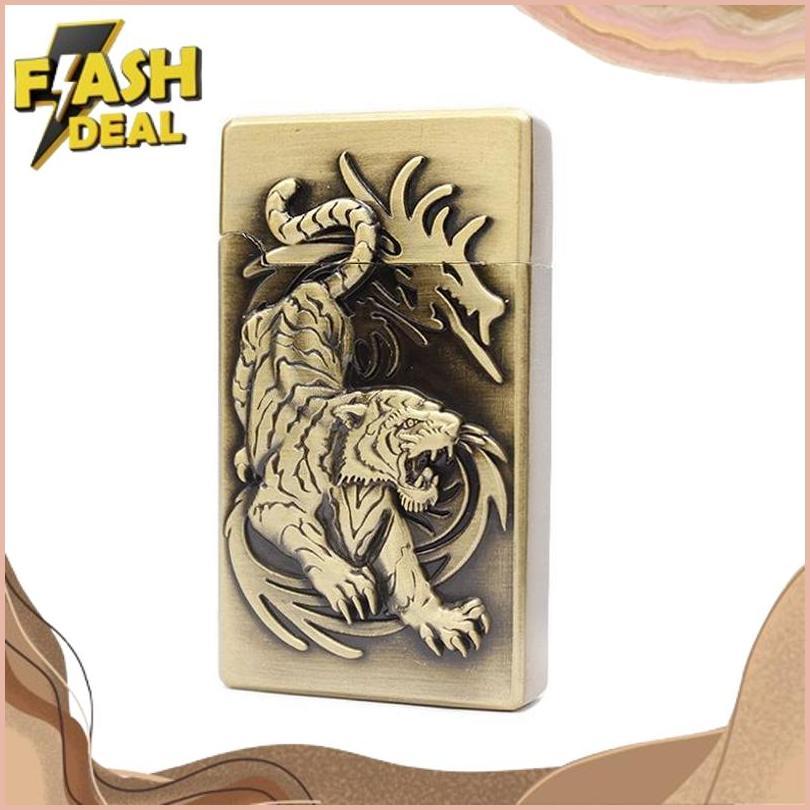 Terbaik Mancis Korek Api Bara Las 3928 Motif Tiger Korek Gas Isi Ulang Murah Dr-02