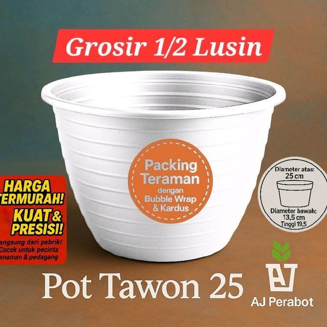 Grosir 12 Lusin Pot Ukuran 25 Pot Pot Plastik Pot Bunga Pot Kembang
