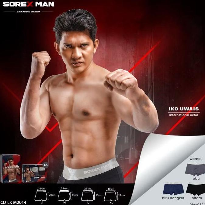 Sorex - Celana Dalam Boxer Pria Sorex Man Boxer Katun Pria Signature Trunk Cd Lk M 2014