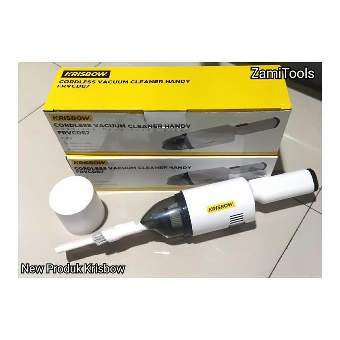 Krisbow Vacuum Cleaner Portable/Handy/Cordless Vacum Cleaner dengan Filter yang Dapat Dicuci - Bater