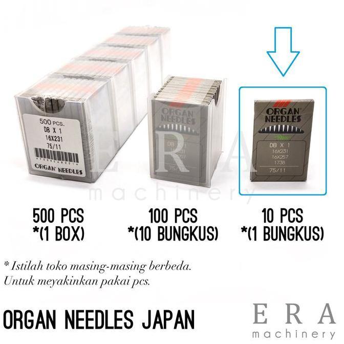 Jarum Jahit Dpx5 Organ Needles Japan Jarum 2 Zig Zag Lubang Kancing Industri Double Lh Jepang Dp X 5
