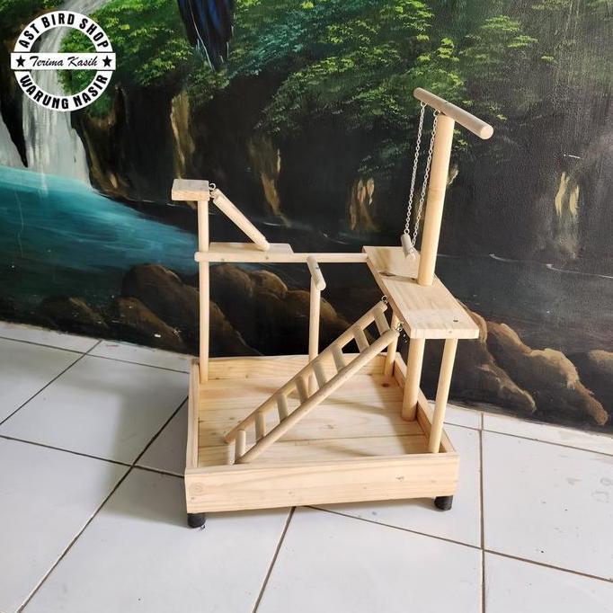 BEBAS ONGKIR - Playground tangkringan bermain burung parrot small conure , indian ringneck dll
