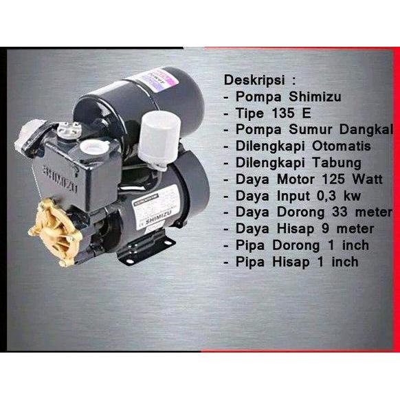 TERMURAH - POMPA AIR SHIMIZU 135E (MURAH, BERGARANSI, KHUSUS MEDAN)