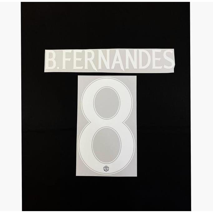 NNS M. United 24 - 25 Away CUP = B. FERNANDES (8). Original Nameset for Jersey.