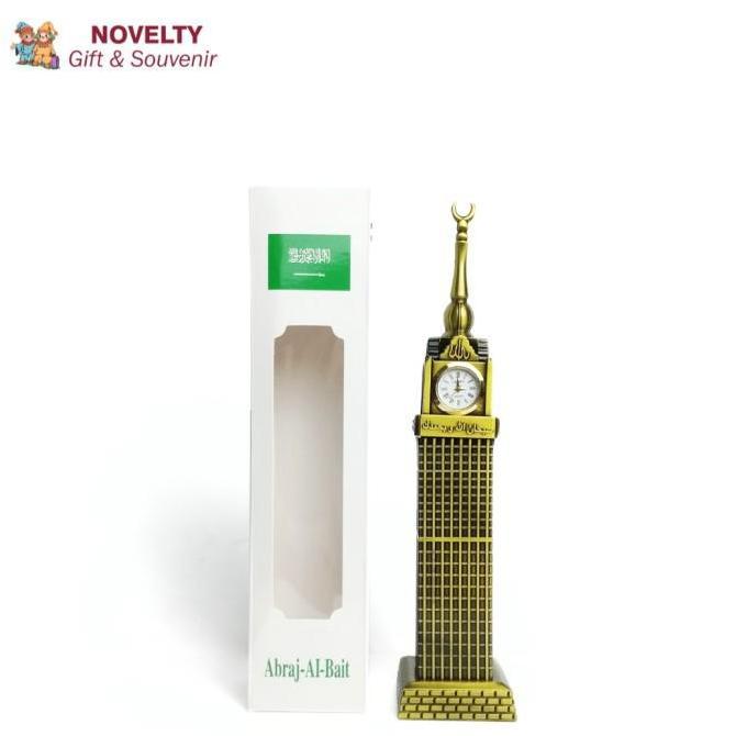 Pajangan miniatur jam Abraj Al Bait souvenir negara Arab Saudi