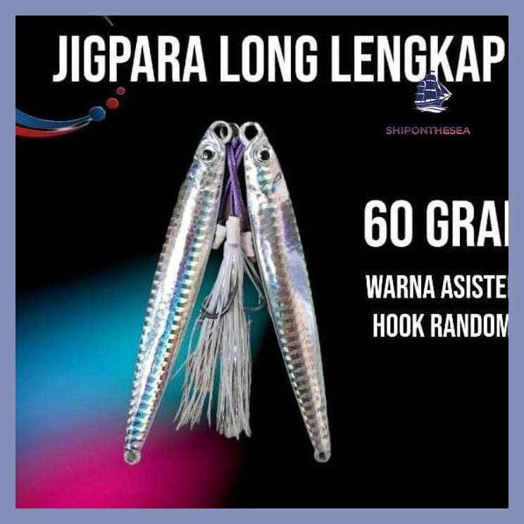 (PANCING) METAL JIG JIGPARA LONG 60 GRAM GID PERUT SPECIAL TENGGIRI SIAP PAKAI SIAP KIRIM