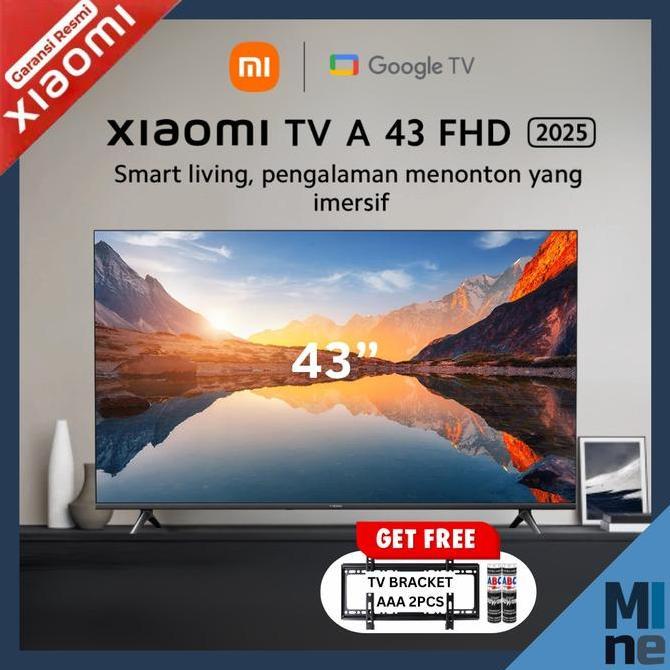 Terlaris Xiaomi Google Tv 43" A 2025 Fhd 60Hz Hdmi Dolby Audio Dts:X Smart Tv 43Inch Televisi 43 Inc