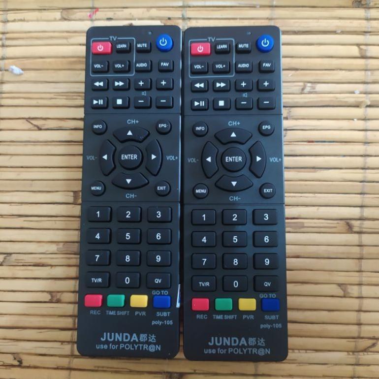 REMOTE SET TOP BOX STB DVB-T2 POLYTRON TIPE PDV (600 610 620 700 709) TANPA SETTING LANGSUNG PAKAI