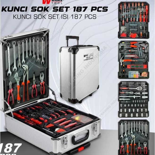 Kunci So Sok Set 187 Pcs Soet Tool Kit