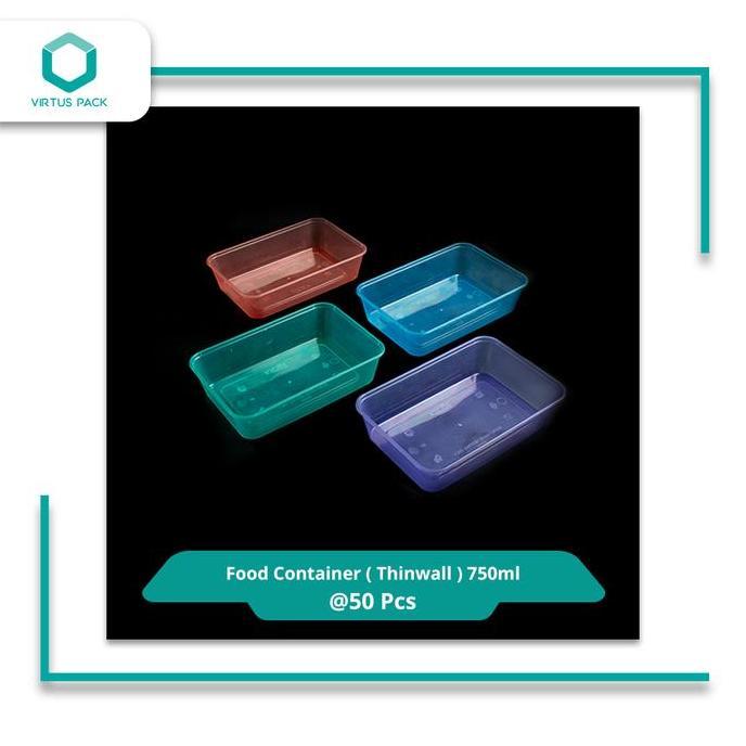 Virtuspack/Food Container/ Kotak Plastik/ Thinwall Suapi 750 ml/50 Pcs