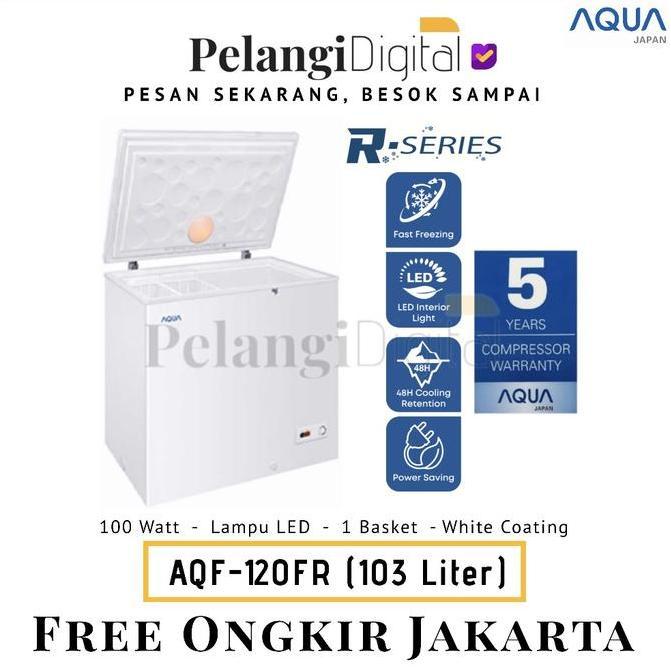 AQUA AQF-120FR Chest Freezer Box Pembeku Daging - 103 Liter - AQF 120