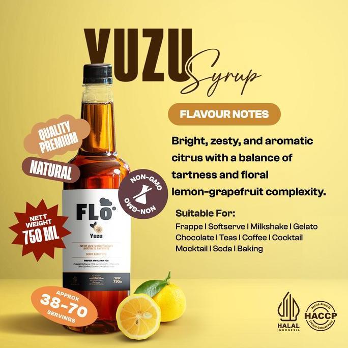 DIARYFRESH  - FLO YUZU SYRUP 75ML - SIRUP YUZU PREMIUM MINUMAN KEKINIAN