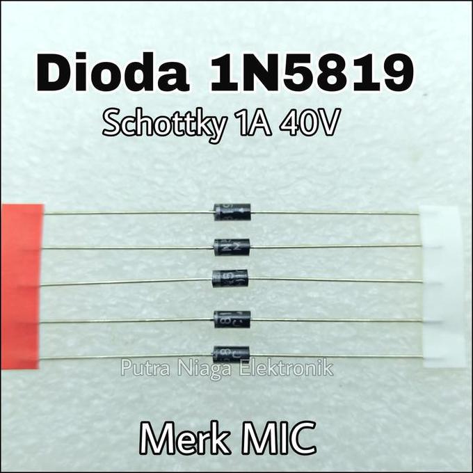 Diskon (2) Dioda 1N5819 1A 40V / IN5819 Rectifier Schottky Diode 1N 5819 putran1a Murah