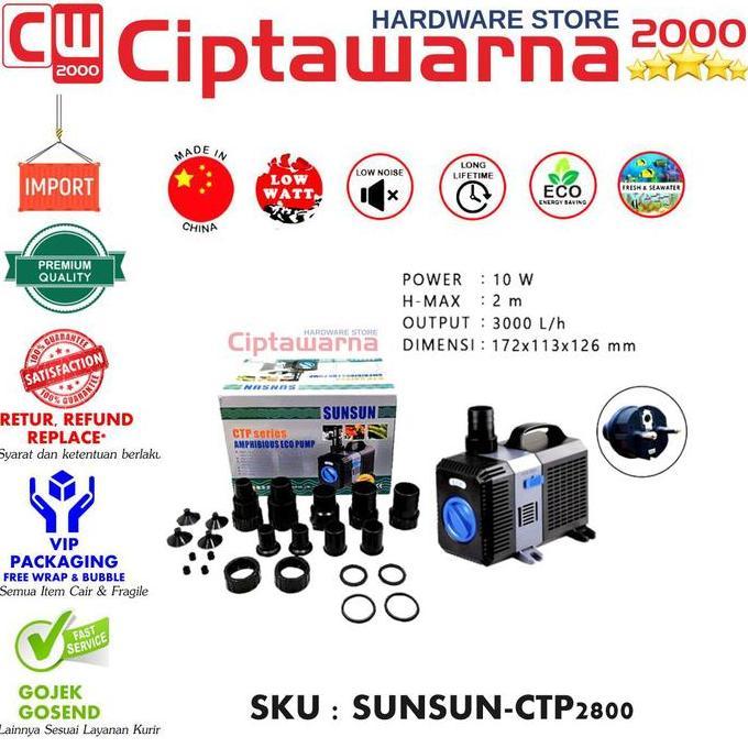 ,,,,,,,] ( POMPA AIR ) SUNSUN CTP 2800 SUBMERSIBLE WATER PUMP KOLAM AKUARIUM