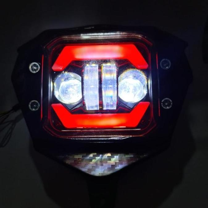 Promo Headlamp KLX CRF WR daymaker / batok lampu set cover pnp lampu daymaker Diskon